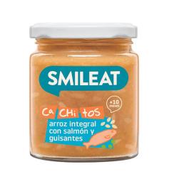 Potito Cachitos de Arroz Integral con Salmón y Guisantes Smileat Bio 230g