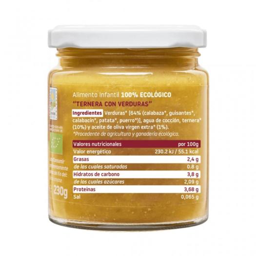 Potito de Ternera con Verduras Smileat Bio 230g