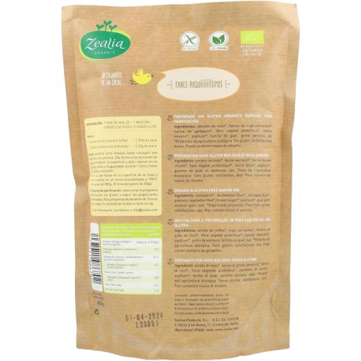 Preparado Panificable Sin Gluten Zealia Bio 400g