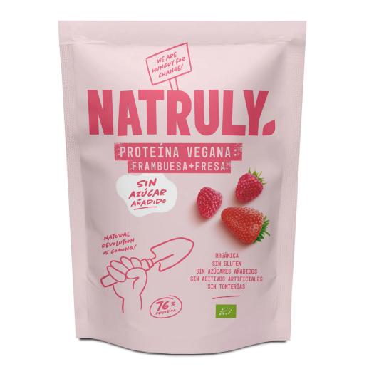 Proteína Vegana Frambuesa y Fresa Natruly Bio 350g