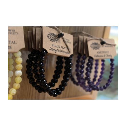 Pulsera de Ágata Negra 8mm
