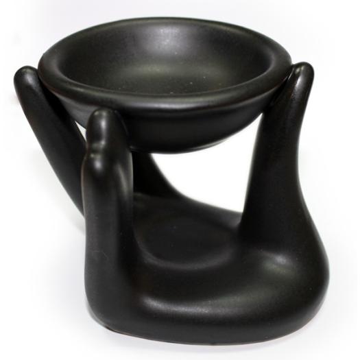 Quemador de Aceites Esenciales Mano Negra