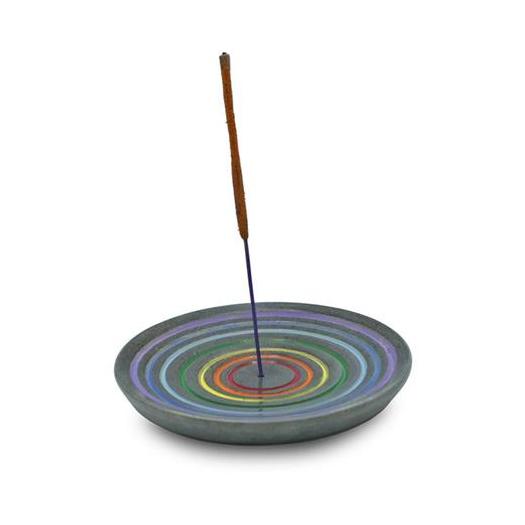 Quemador de Incienso Arco Iris de Esteatita 10cm