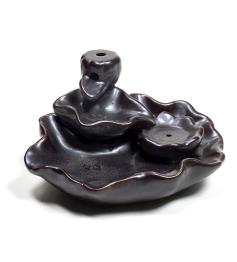 Quemador de Incienso de Cascada con Loto