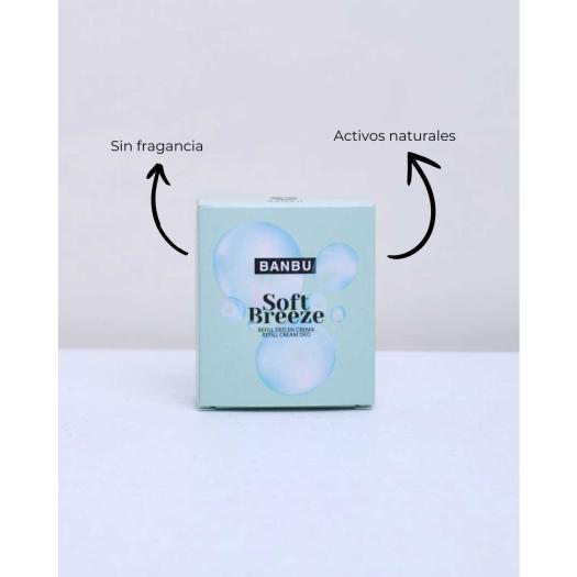 Refill Desodorante Crema Pieles Sensibles Soft Breeze Banbu Bio 50ml