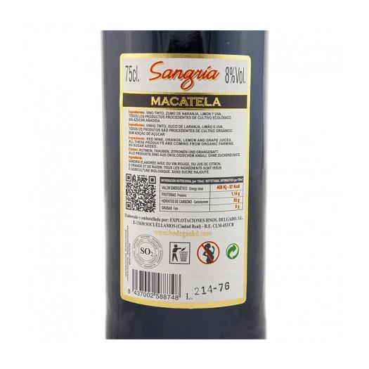 Sangria Ecológica Macatela 750 ml