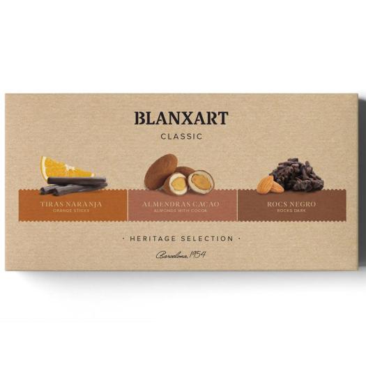 Selección de Tiras de Naranja y Almendras Blanxart 240g