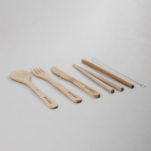 Set Cubiertos de Bambú Banbu