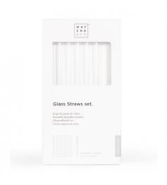 Set de 6 Pajitas de Vidrio con Cepillo Limpiador Matcha&Co