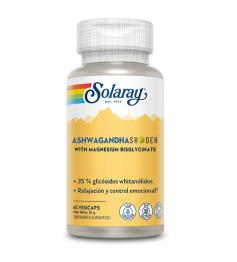 Ashwagandha Shoden con Bisglicinato de Magnesio Solaray 60 VegsCaps