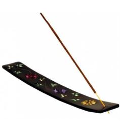 Soporte Incienso Esteatita con Flores 26X4cm