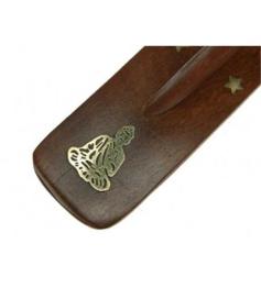 Soporte Incienso Madera Buda 25cm