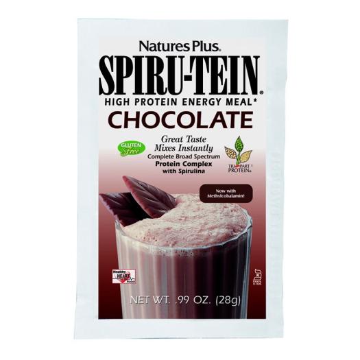 Batido de Proteína Vegetal Spiru Tein Chocolate Natures Plus sobre 28g