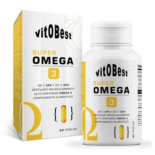 Super Omega 3 1000mg Doble Potencia Vitobest 90 Perlas
