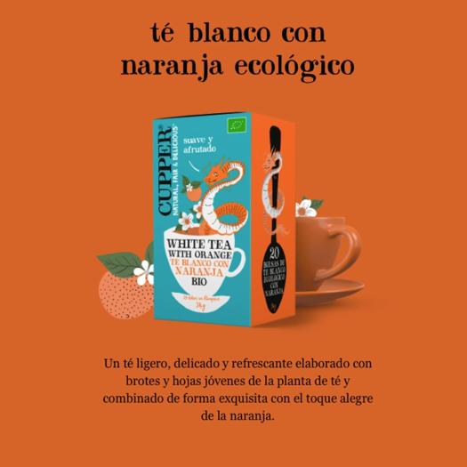 Té Blanco con Naranja Cupper Bio 20 bolsitas