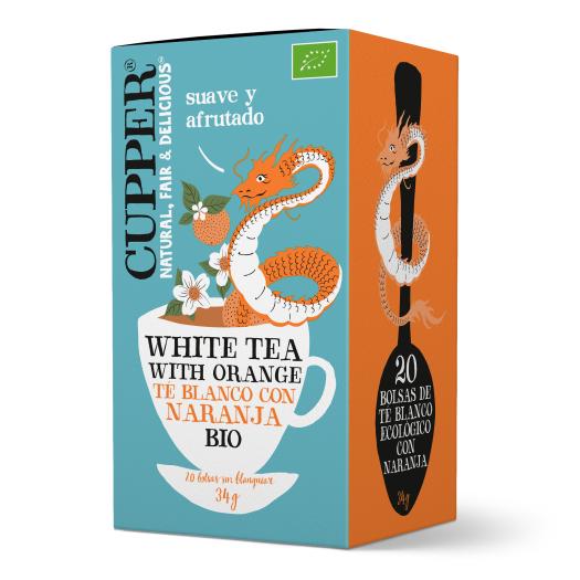 Té Blanco con Naranja Cupper Bio 20 bolsitas