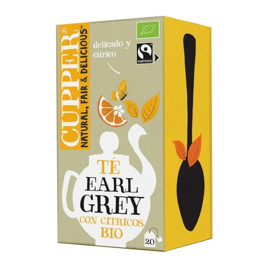 Té Earl Grey con Cítricos Cupper Bio 20 bolsitas