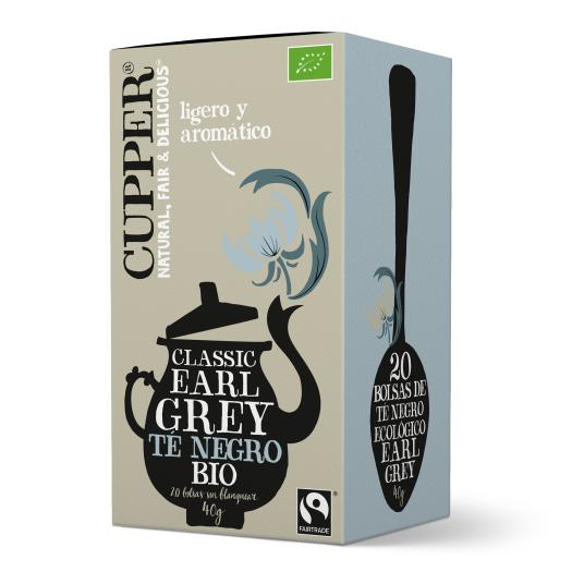 Té Negro Earl Grey Cupper Bio 20 bolsitas