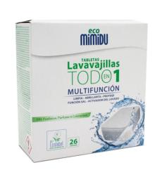 Tabletas Lavavajillas Todo en 1 Ecomimidú Bio 26 ud