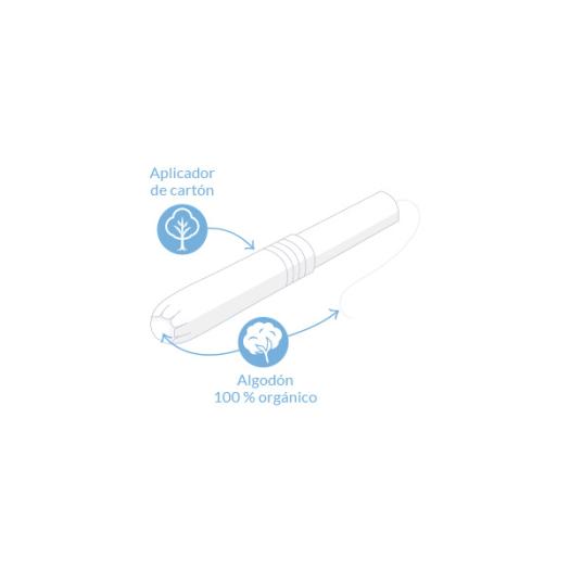 Tampón Regular con Aplicador Natracare Bio 16 ud