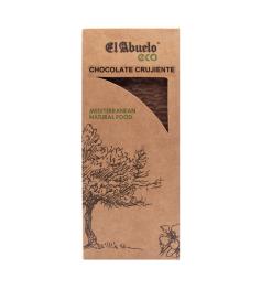 Turrón de Chocolate con Leche y Arroz Crujiente Sin Gluten El Abuelo Bio 200g