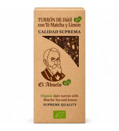 Turrón de Datil con Té Matcha y Limón El Abuelo Bio 200g