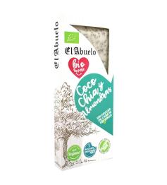 Turrón Vegano Sin Gluten de Coco Chía y Almendras El Abuelo Biolovers Bio 200g