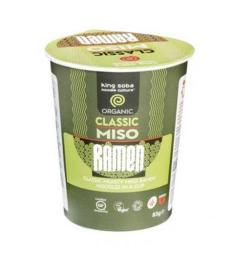 Vaso de Sopa Ramen de Miso Sin Gluten King Soba Bio 85g