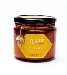 Vela de Cera de Soja Sándalo Organic Goodness Song of India 200g