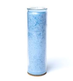 Vela de Estearina Azul Claro Sin Perfume 21x6,5cm