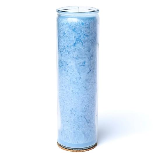 Vela de Estearina Azul Claro Sin Perfume 21x6,5cm