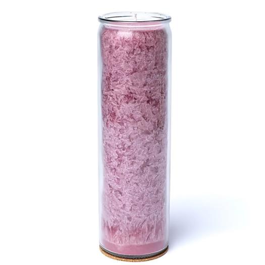 Vela de Estearina Rosa Antiguo Sin Perfume 21x6,5cm