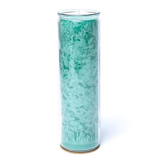 Vela de Estearina Verde Sin Perfume 21x6,5cm