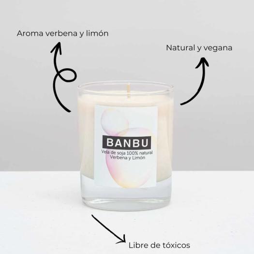 Vela de Soja Natural Verbena y Limón Banbu