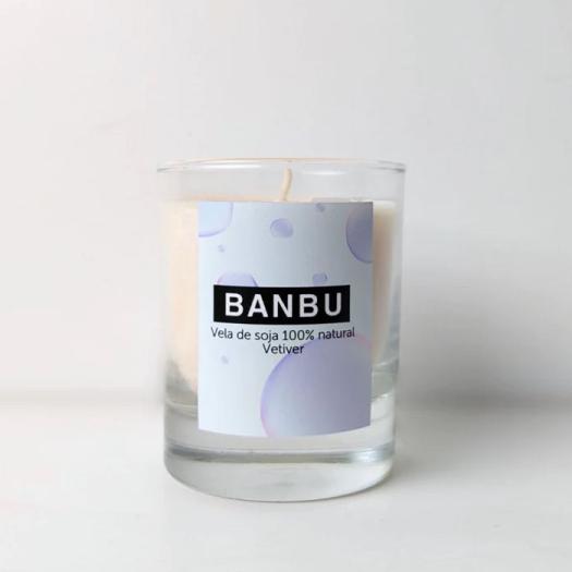 Vela de Soja Natural Vetiver Banbu