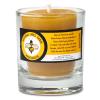 Vela Votiva de Cera de Abeja Natural en Vaso de Cristal