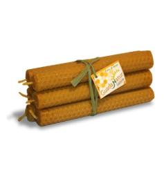 Velas de Cera de Abeja de 15cm PACK 6uds