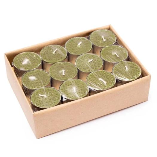 Velas de Té Nightlights Franquincienso Estearina Fairtrade PACK 24 uds