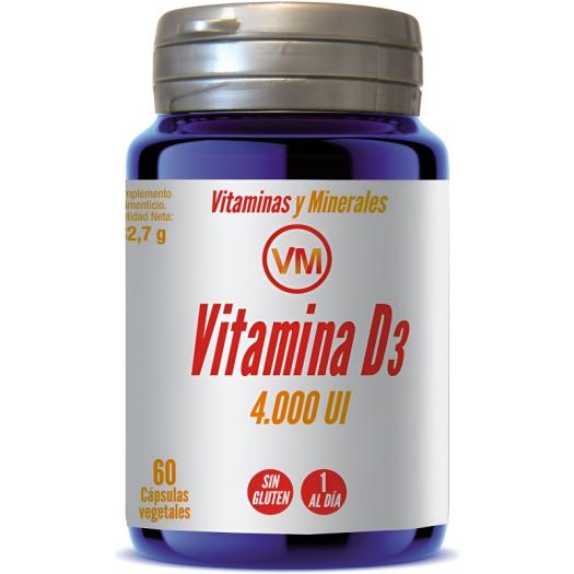 Vitamina D3 4000 UI VM Ynsadiet 60 Cápsulas