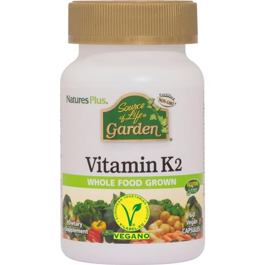 Vitamina K2 Garden Natures Plus 60 Cápsulas