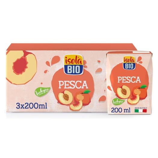 Zumo de Melocotón IsolaBio Bio 3x200ml